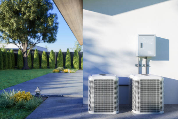 Photo of exterior air-conditioning unit.